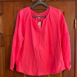 Women's Pink Top, Lift, new with tags, coral color,size XL